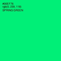 #00EF76 - Spring Green Color Image